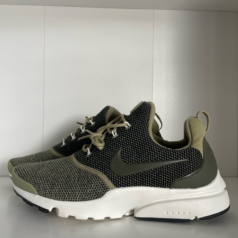 Army green Nike sneakers